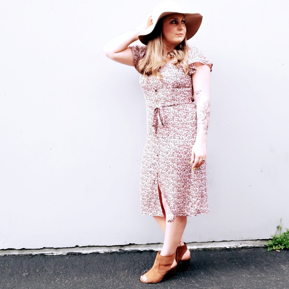 MONTEAU FLOWY DRESS + BELT